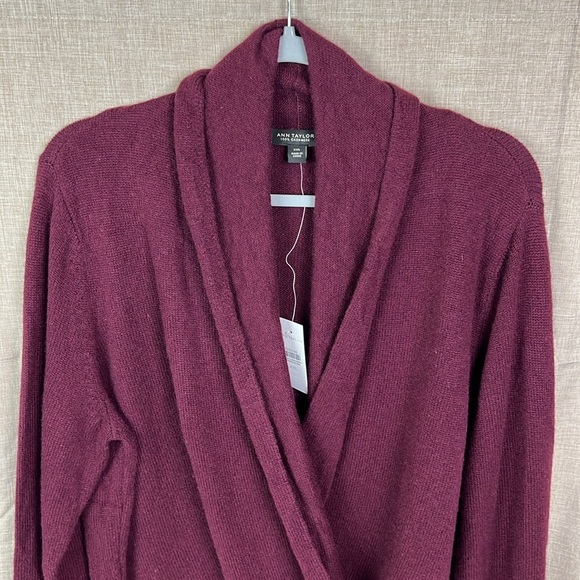 Ann Taylor New Women’s XXL 100% Cashmere Shawl Collar Wrap Sweater - Picture 4 of 8